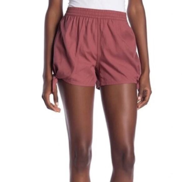 Madewell Pull On Side Tie Shorts Mauve Pink Size L - Picture 1 of 4